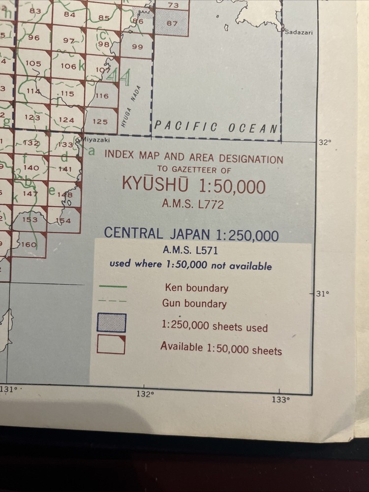 First Edition Kyushu Maps WW2