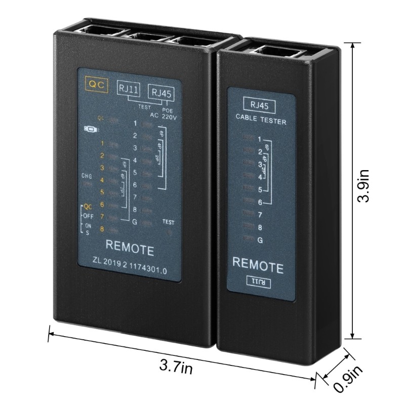 Single End Cable Tester 1000Mbps Portable ABS Device