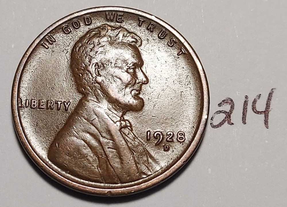 1928-D Lincoln Wheat Cent #214