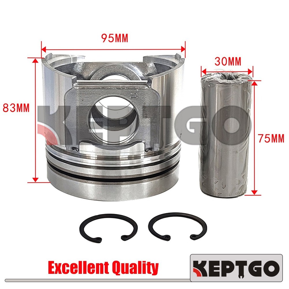 4pcs New 4D95 Piston Set STD For Komatsu