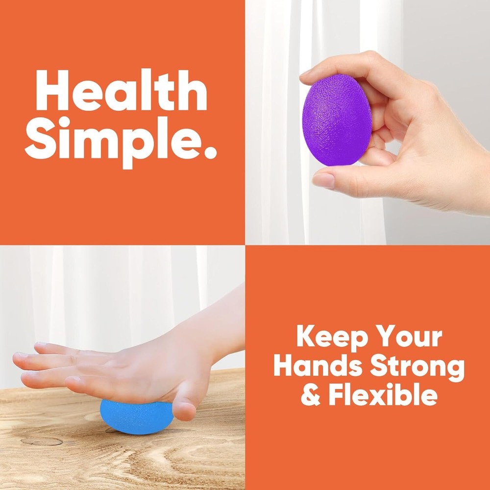 HiKeep Hand Exercise Balls, Egg Shape Physical Therapy Different Resistance...