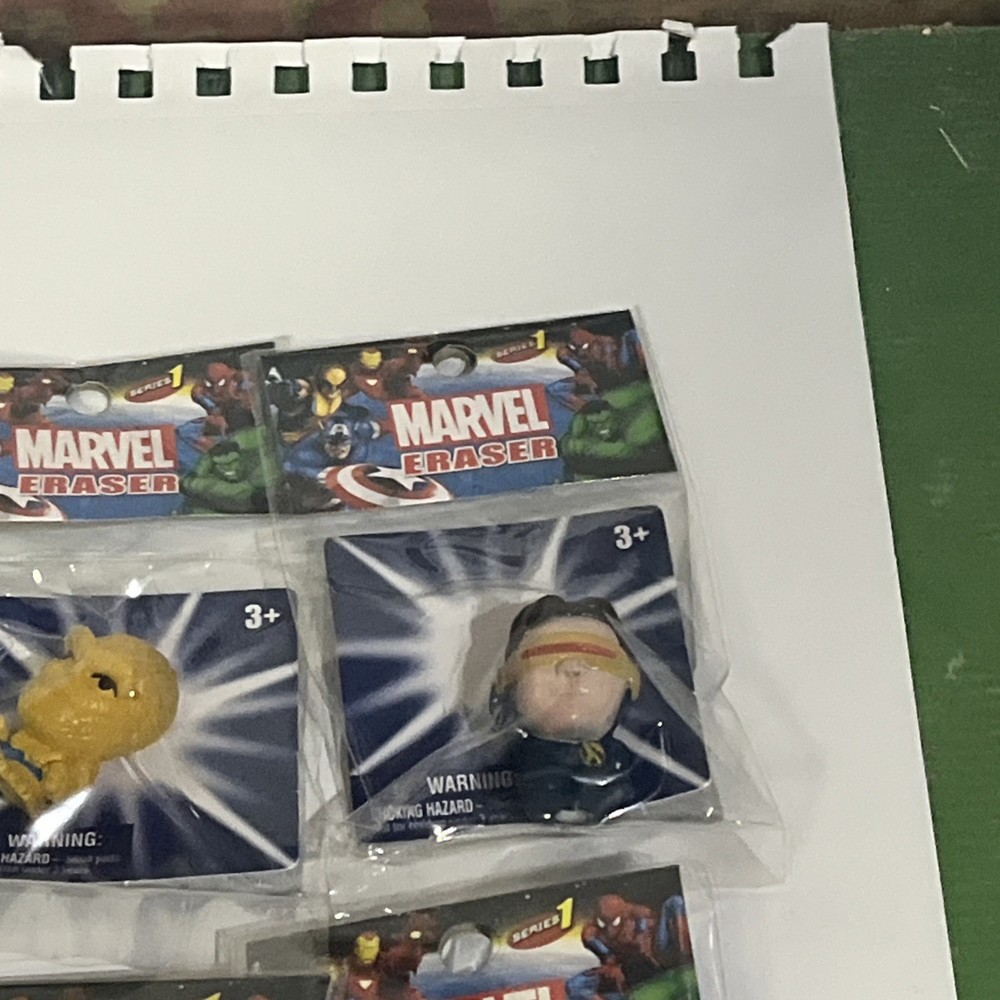 10 Marvel Character Erasers 2011 By Monogram New Sealed