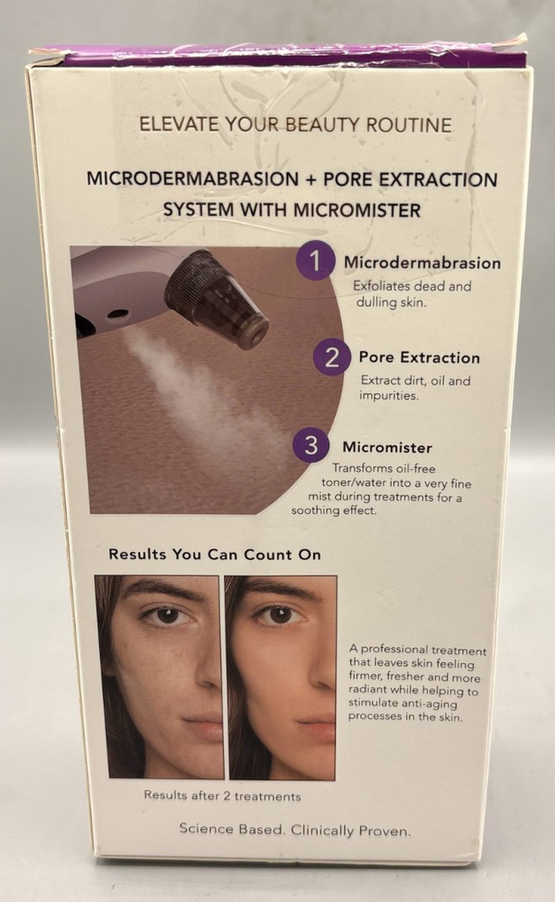 BELLA 3-in-1 Microderm Pore Extractor & Micro Mister White Marble