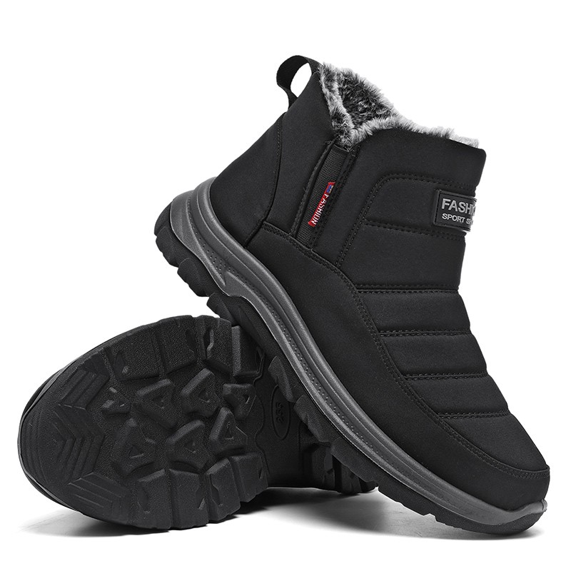 Winter Insulated Snow Boots Men Fur-lined Warm Ankle Shoes Cotton Shoes US SIZE