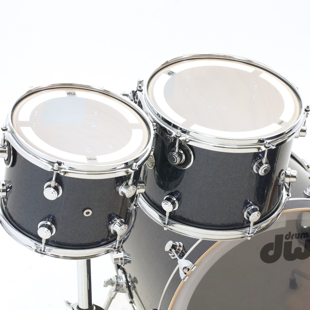 DW Drums Performance Series Cherry Ltd. Ed. 4-pc Shell Pack in Black Sparkle