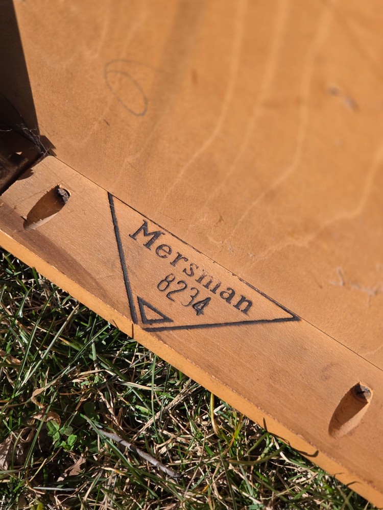 One Mid-century Mersman ( 1950s-1970s ) step-up side table solid wood.