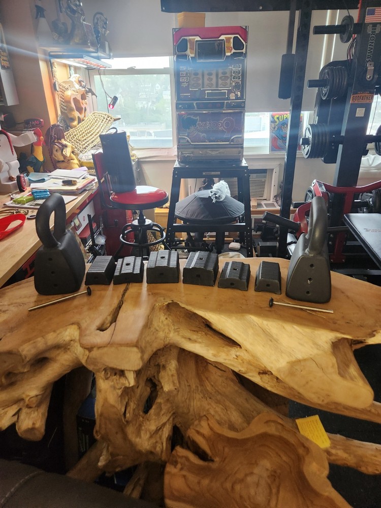 (2) Two PowerBlock Adjustable Kettlebells