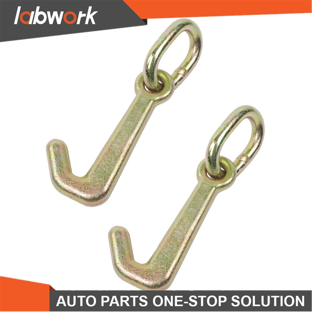 Labwork 2 Pack 5/16 Inch Mini J Hook G70 5400 Lbs Working Load Limit Hooks