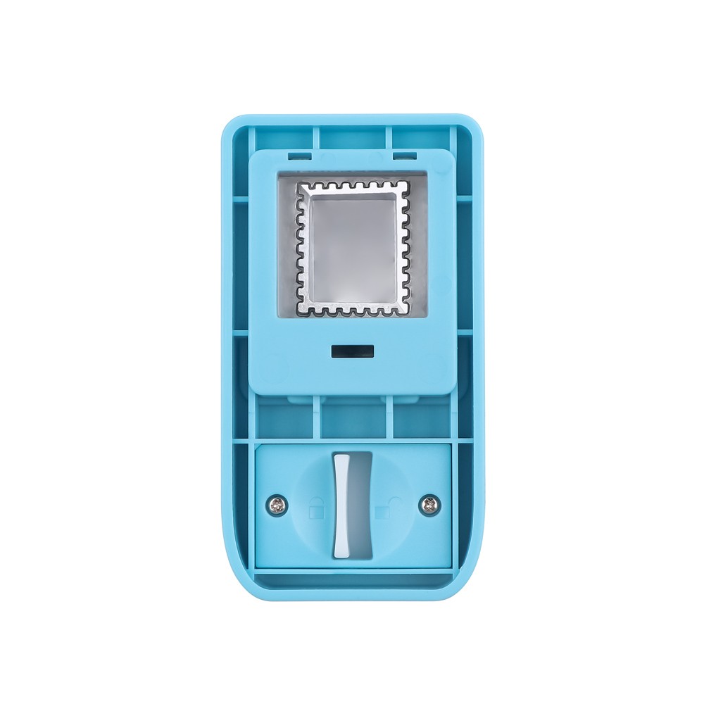 Silver 1x0.8inch Rectangular Postage Stamp Punch for Paper Crafting Scrapbooking