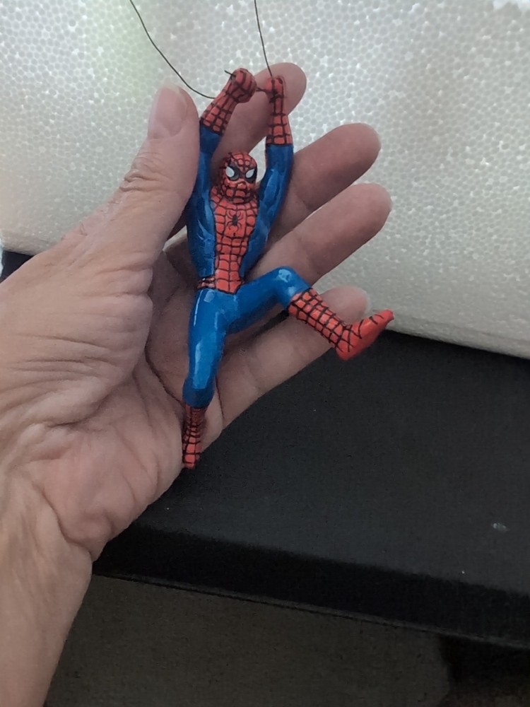 Vintage Christmas Tree Ornament Marvel Spiderman