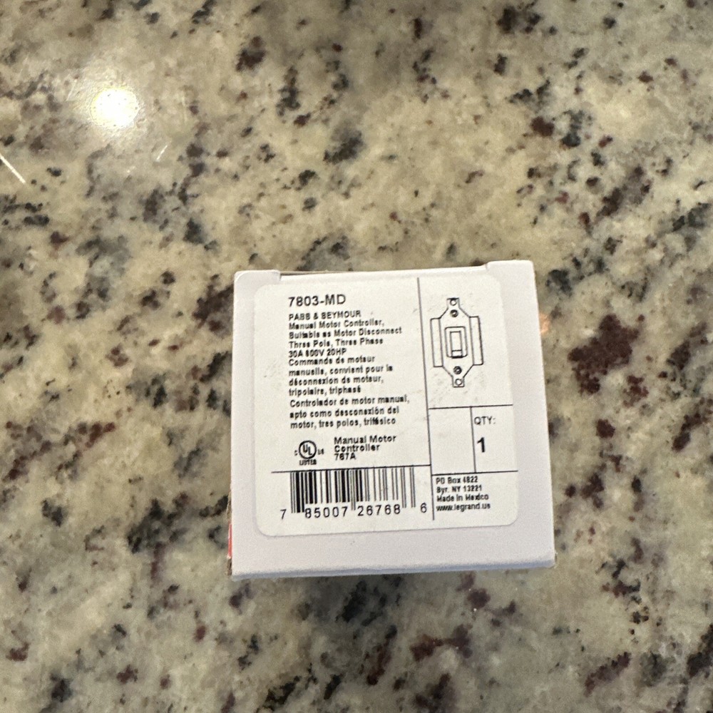 Legrand Pass & Seymour Manual Controller Switch 3 Phase 3 Pole 30 Amp