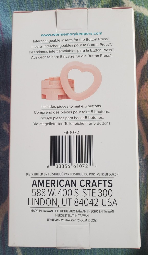 We R Button Press Inserts-Heart