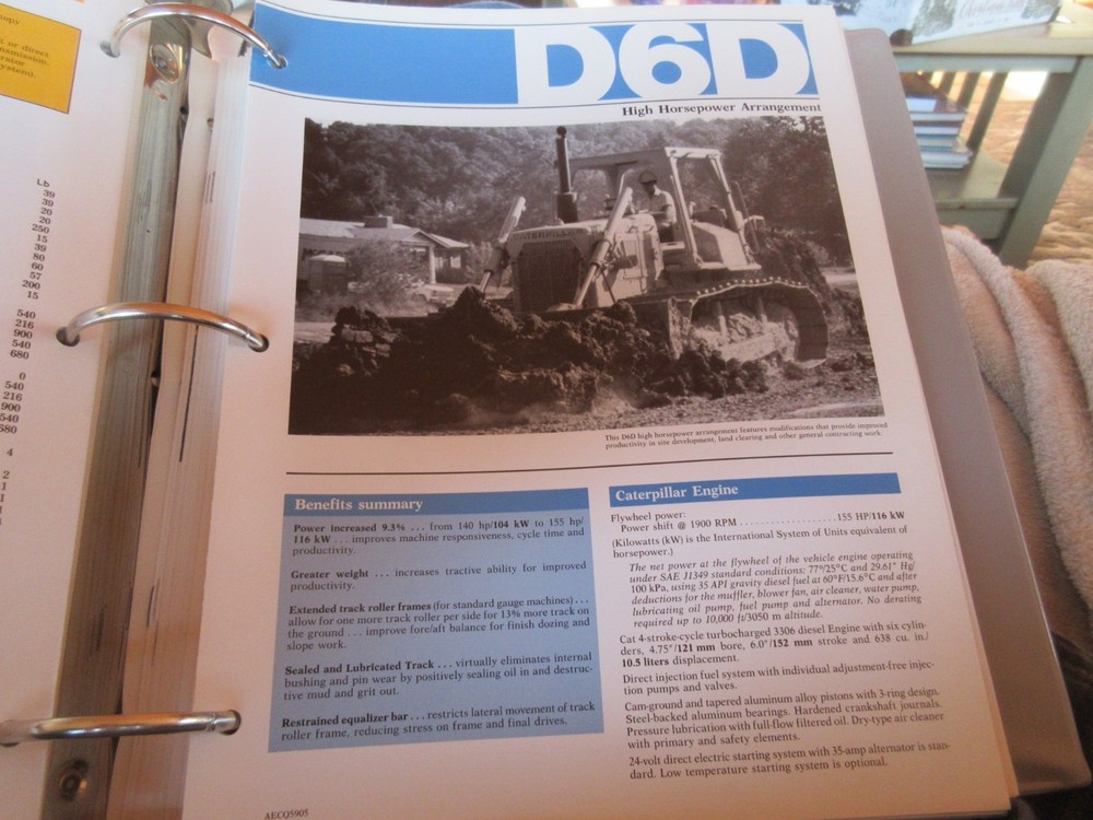 Caterpillar D6D Crawler Dozer Brochure 4 page