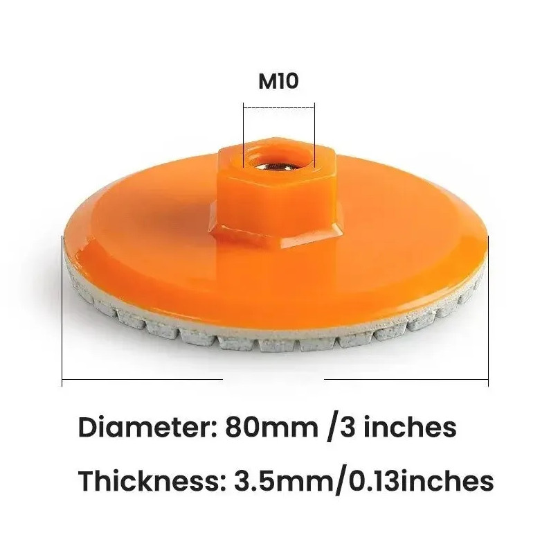 80mm Ceramic Tile Polishing Disc for Angle Grinder Stone Marble Edge Grinding