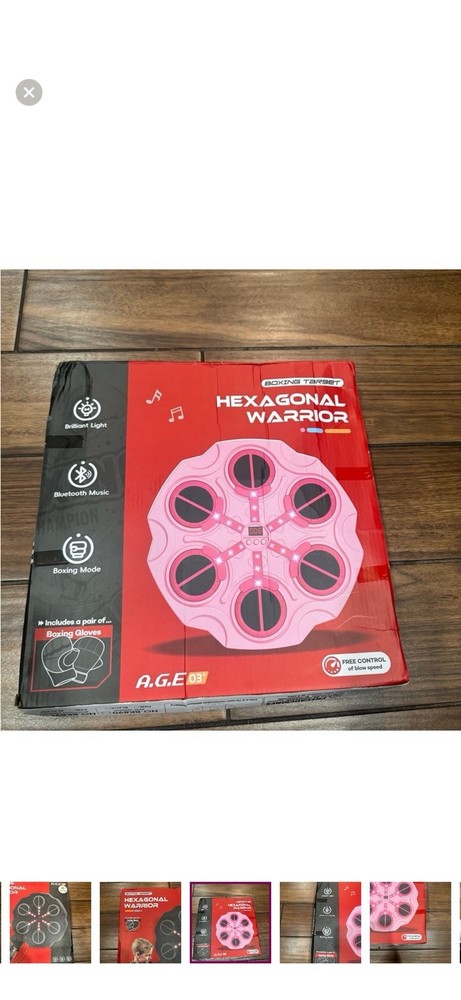 TOYONE Hexagonal Warrior Boxing Device with Electronic Pad, Bluetooth, Gloves