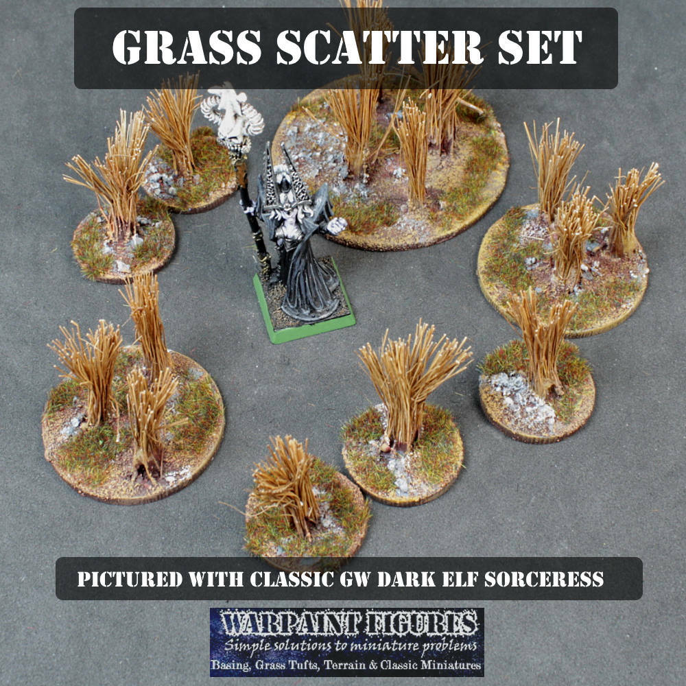 Wargaming Grass Scatter Sets - Terrain For Bolt Action, Warhammer, 40K & More