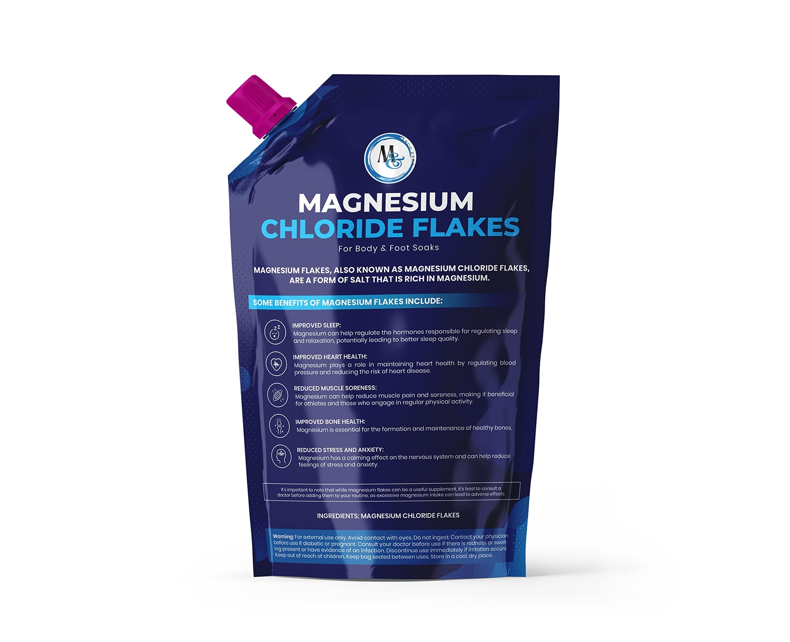 Dead Sea Magnesium Flakes Bath Salts - Superior Alternative To Epsom Salt