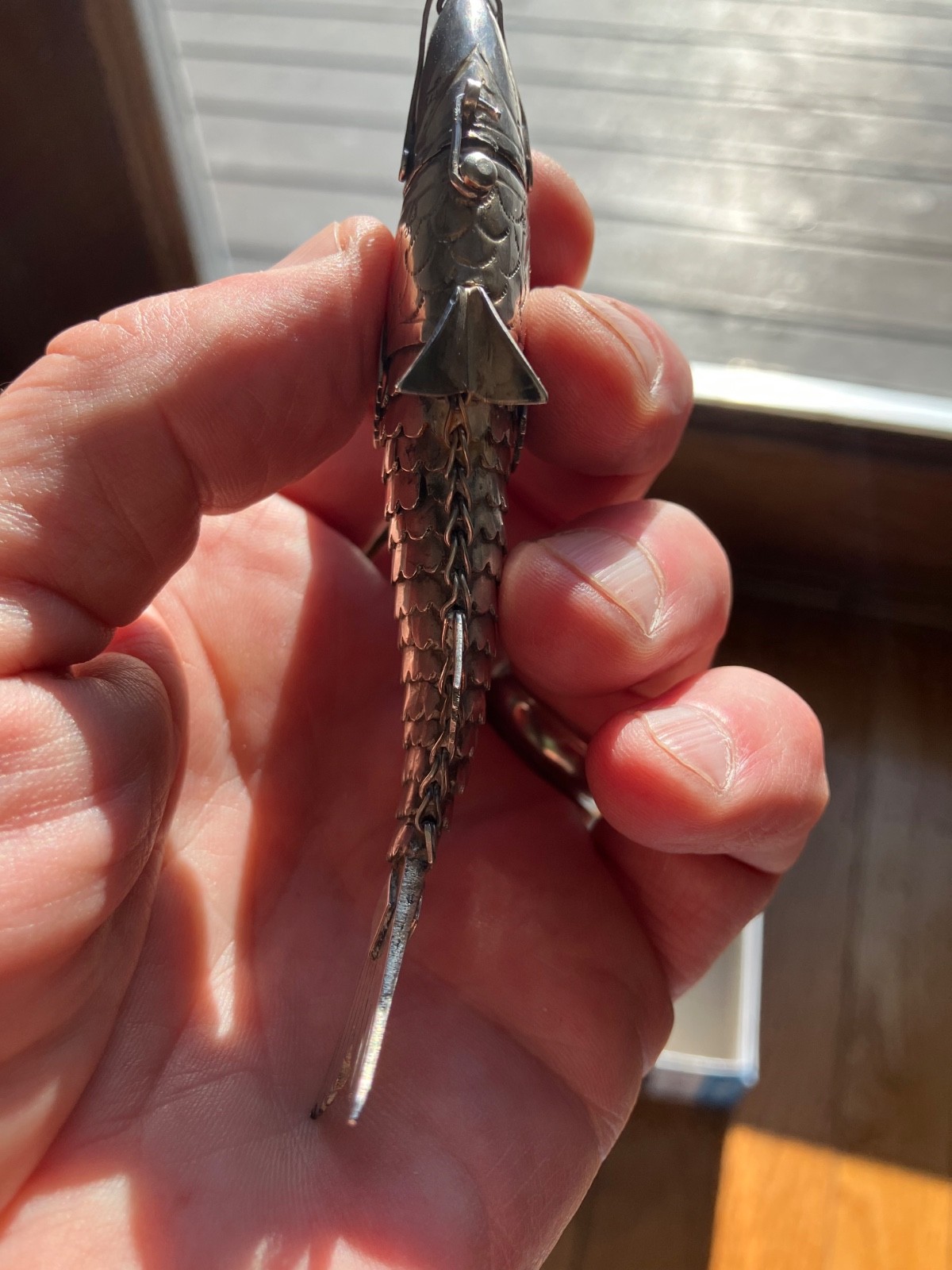 Vintage Silver Large Articulated Fish