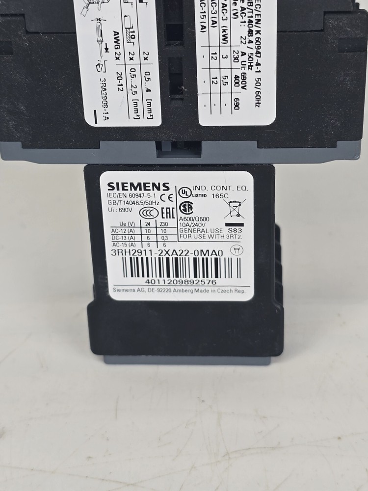 SIEMENS Contactor Type Intermediate Relay 3RT2517-2BB40 R