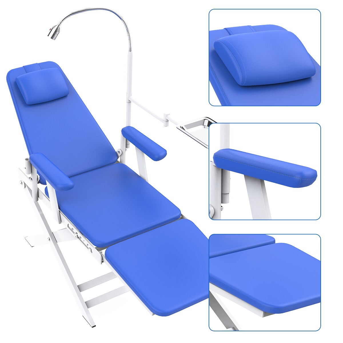 Sillón Dental Plegable / Unidad de Parto Portátil Compresor de Aire / Taburete