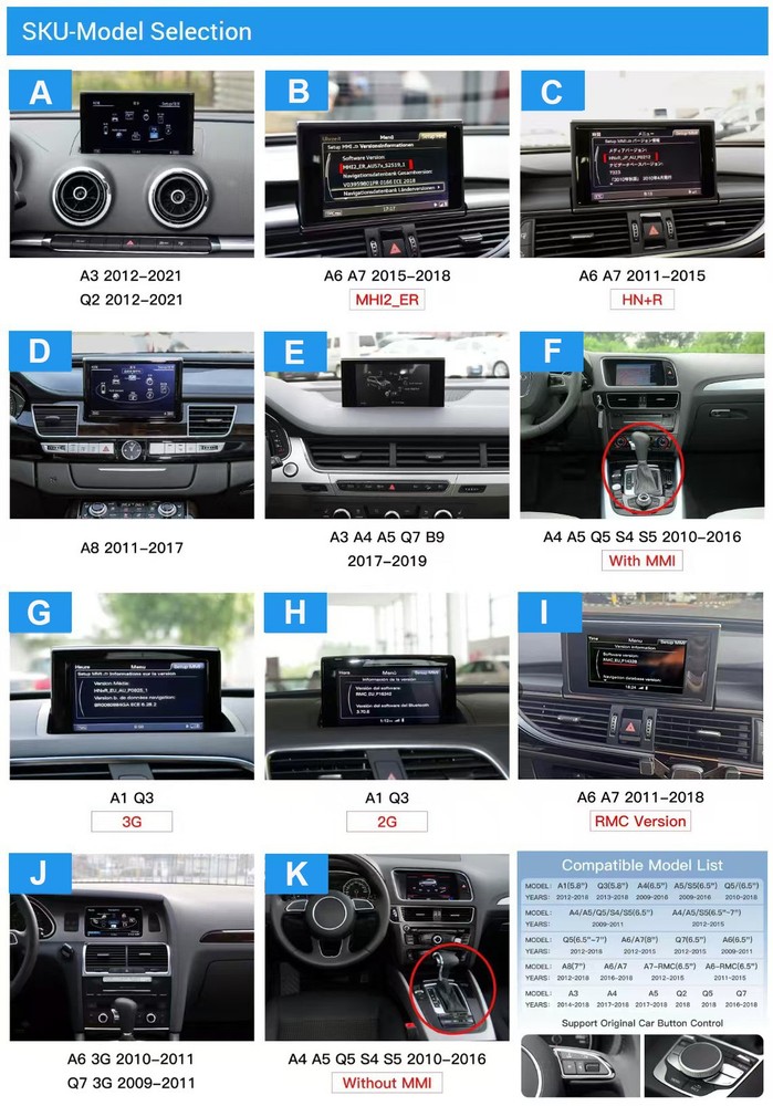 Wireless Wireless Carplay Android Auto For Audi A4 Q3 Canbus Box Decode Code