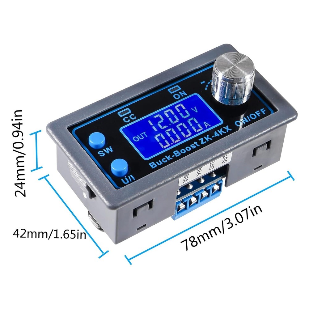 DC Adjustable Step Up Down Buck Boost Power Supply Voltage Regulator LCD Module