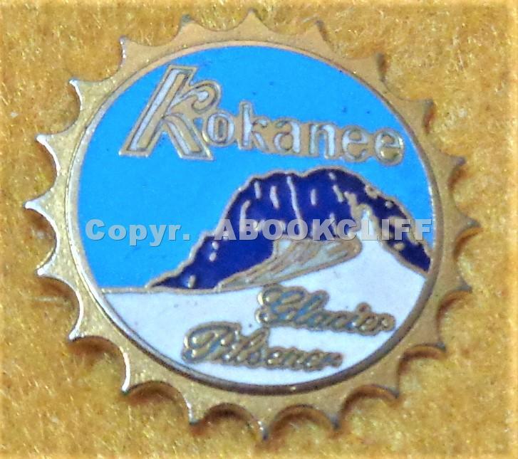 KOKANEE GLACIER PILSNER BEER BOTTLE CAP style Lapel Pin