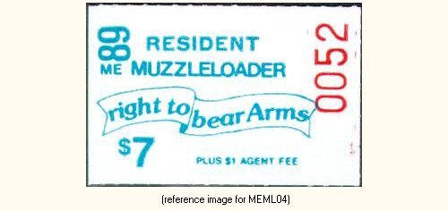 D2K Maine Muzzle-Loader Stamp 1989 $7.00