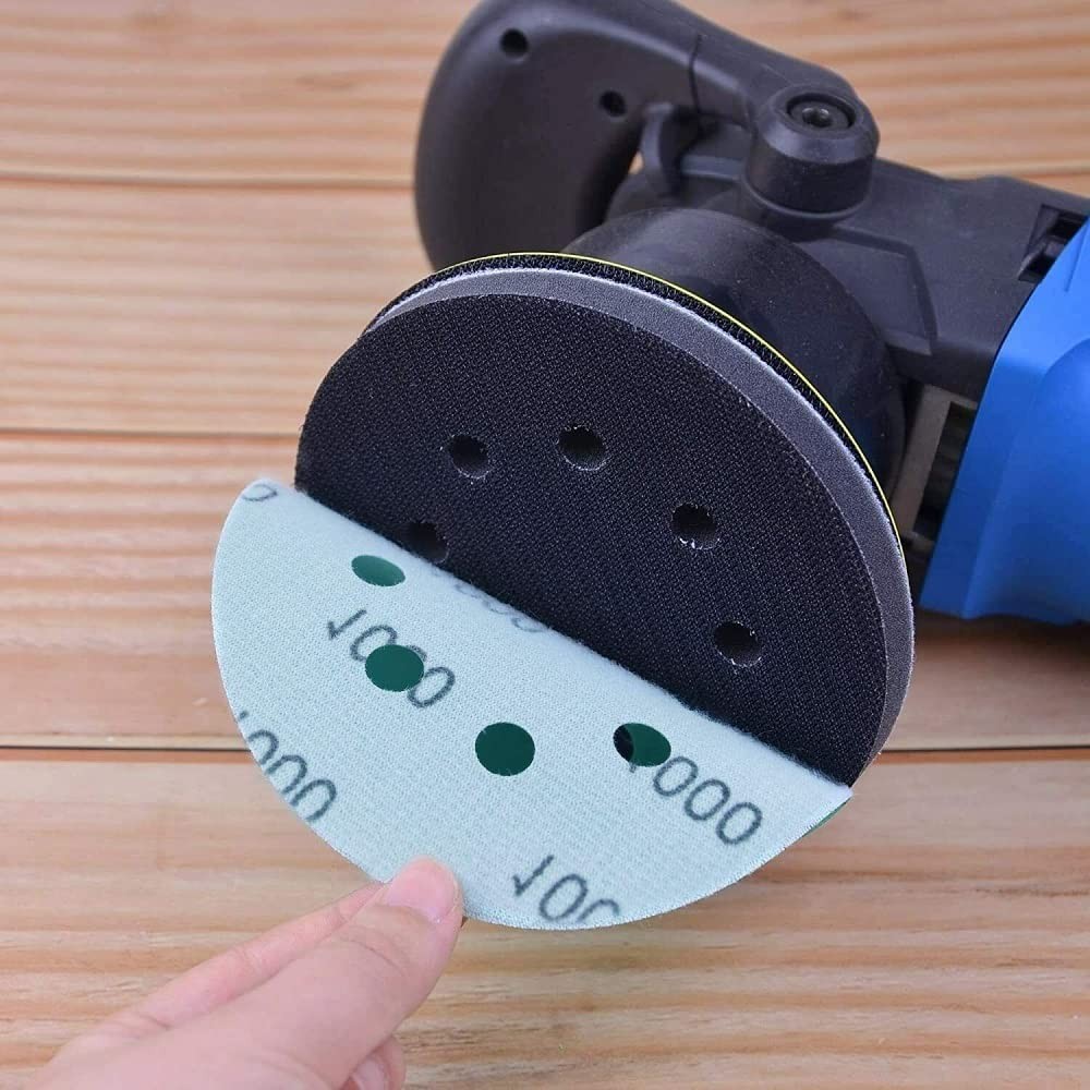 IPELY 2 Pack 5 Inch 8 Holes Foam Interface Pad Surfprep Sanding 2