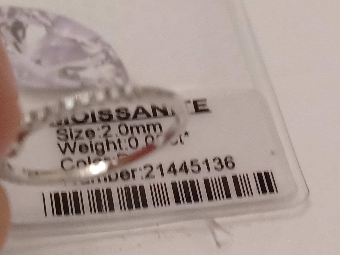 925 Sterling Moissanite 2.0 Ct Engagement Ring Sz 7 & Matching Wedding Ring NEW