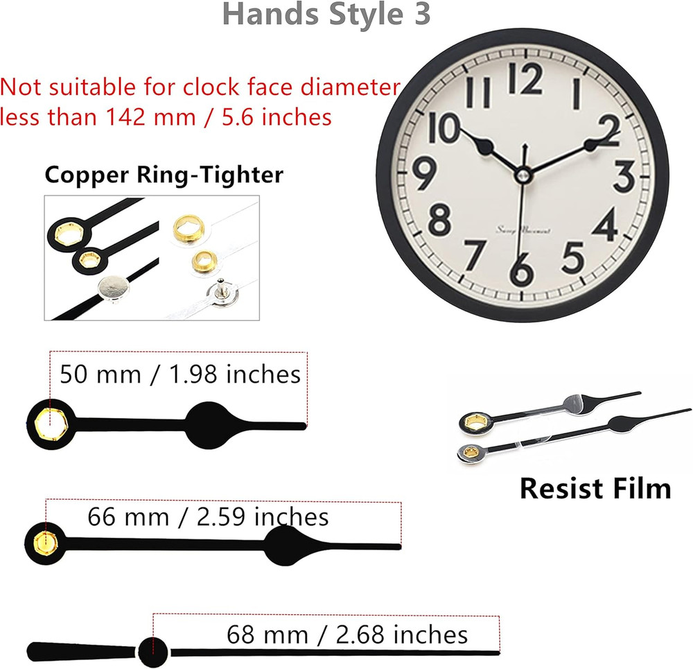 Youngtown 12888 Pendulum Type Movement Step Clock Accessory Quartz DIY Movement