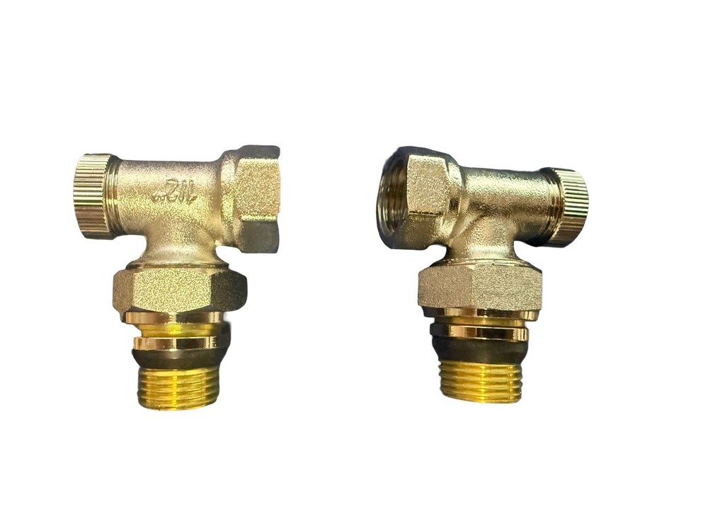 Angle Radiator Shut Off Valve Set 1/2"