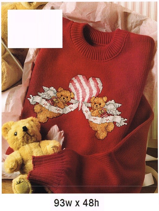 CUPID BEARS   CROSS STITCH PATTERN ONLY  -  4B15 - FP W UP