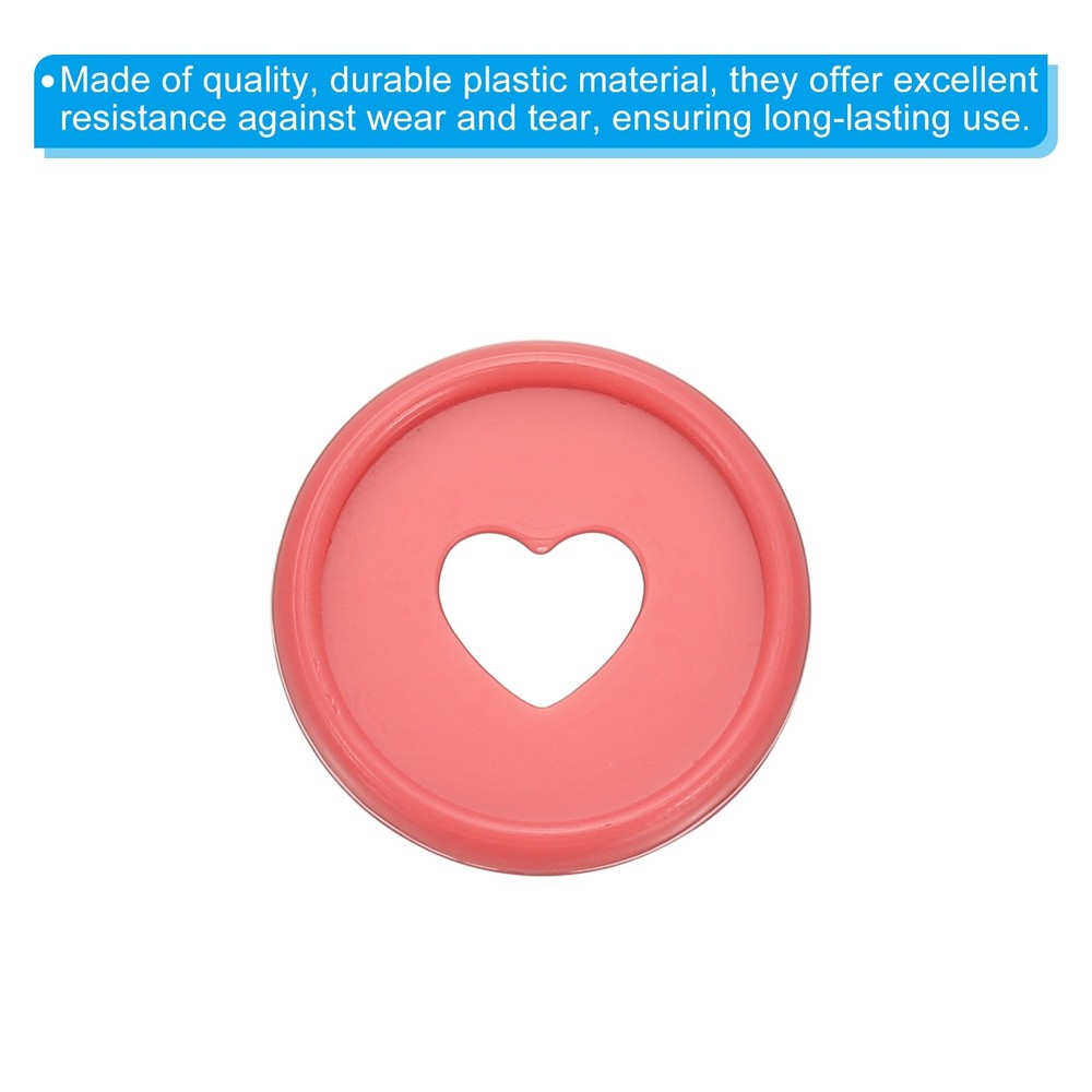 24mm Plastic Book Binding Discs, 22 Pack Expansion Discs Heart, Red