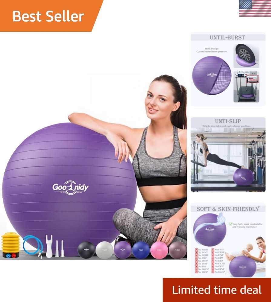 Versatile Soft Exercise & Birthing Ball – Non-Slip, Includes Inflation Pump