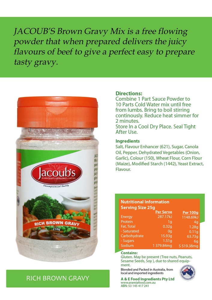 Jacoubs Rich Brown Gravy
