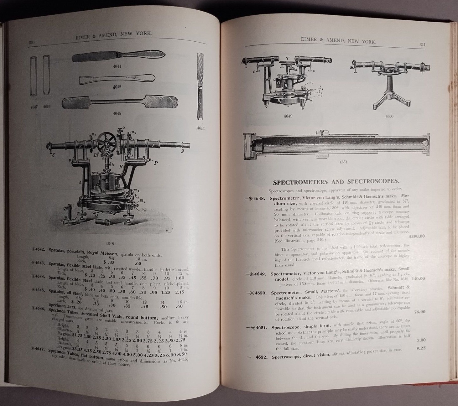 1910 Eimer & Amend Chemical Assay Laboratory Apparatus Supplies Catalog S-12