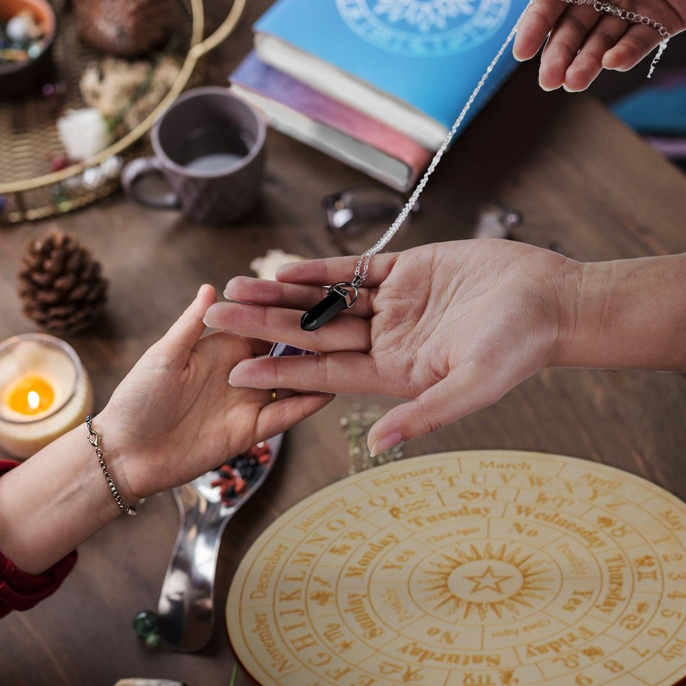 Star Pendulum Board Wooden Dowsing Board Divination Metaphysical Message Board