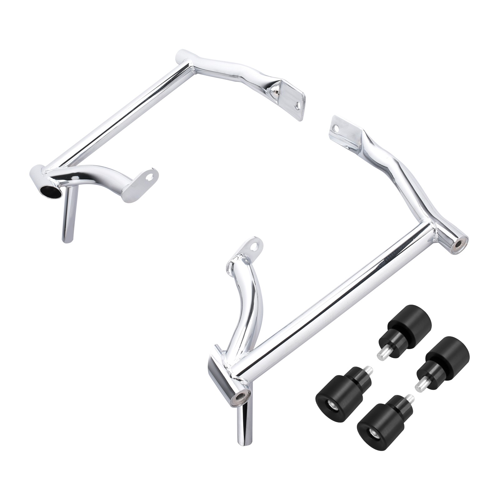 Chrome Crash Bar Rails Saddlebag Guard Protector For Harley Touring FLHX 09-25