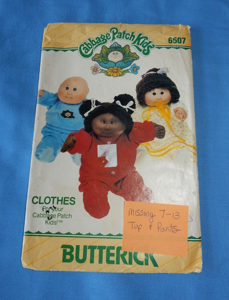 Vintage Cabbage Patch Clothes Butterick Patterns Preemie & 16" Doll PLEASE READ