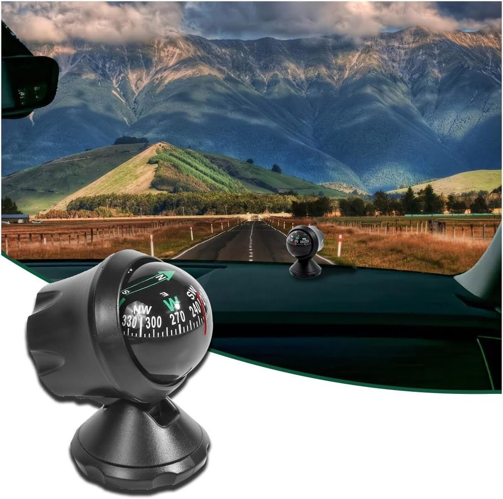 Compact ABS Car Compass Ball - Reliable Navigation for Vehicles and Beyond