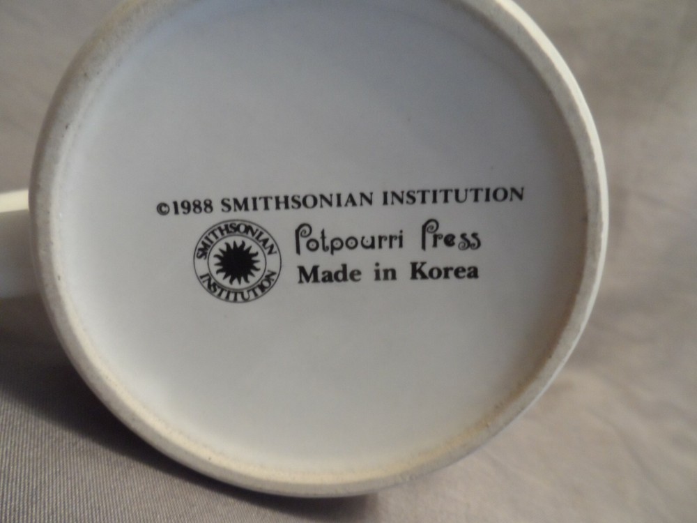 1988 Smithsonian Institution Famous Flight Mug WRIGHT FLYER Wright Brothers