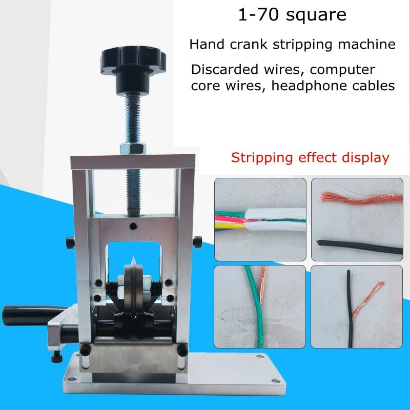hand-cranked scrap wire stripping machine old wire and cable copper wire strippe