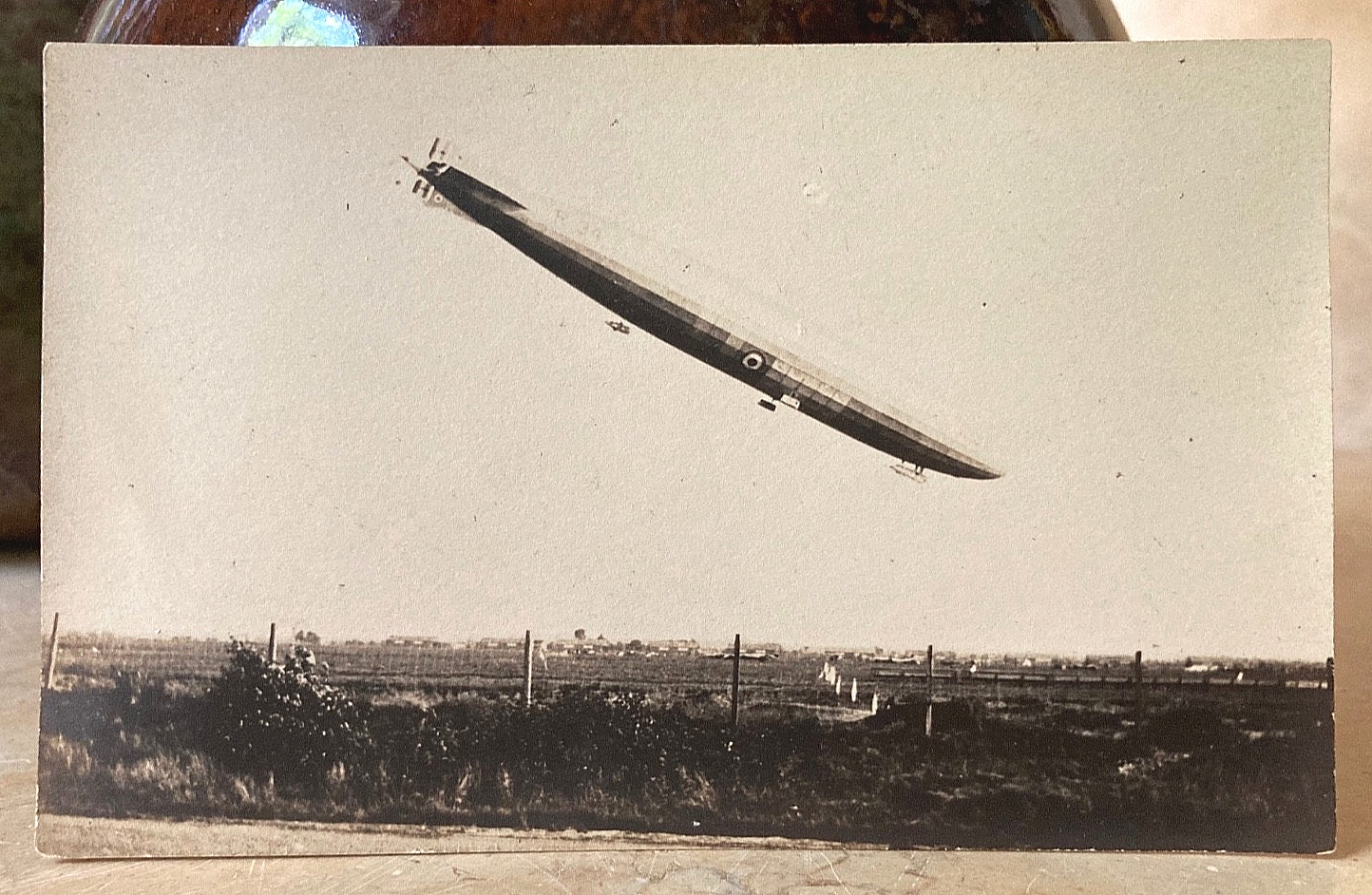 BRITISH AIRSHIP R-34 (1st ROUND TRIP TRANSATLANTIC AIR CROSSING) PHOTO POSTCARD