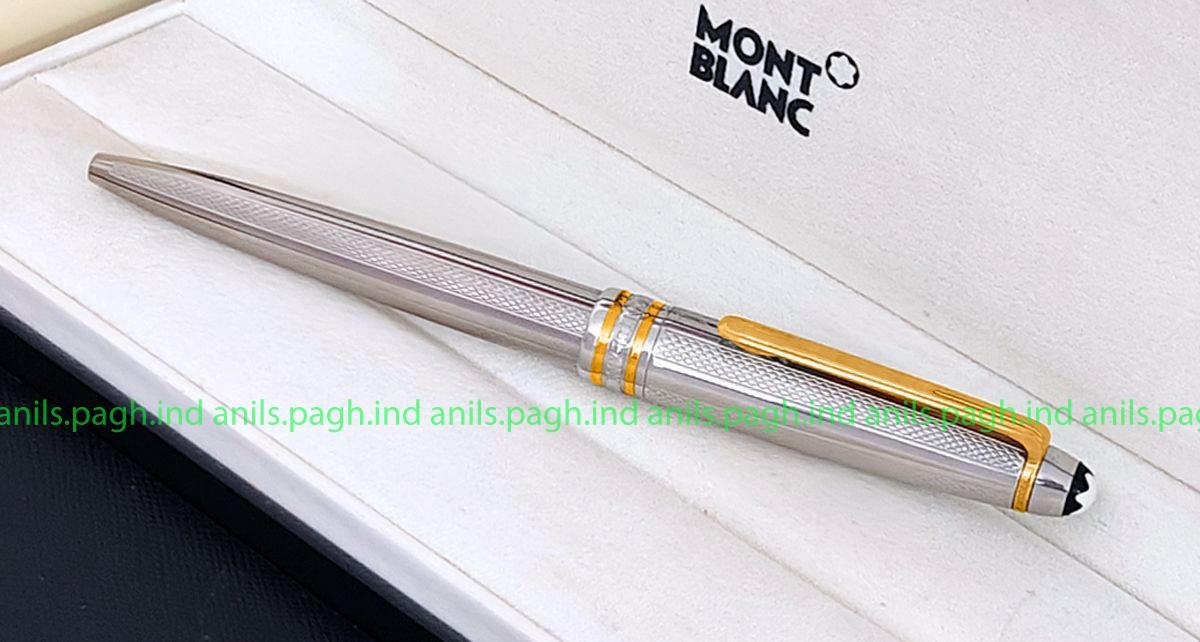 Refurbished# Montblanc Meisterstuck Solitaire 163 Ballpoint Pen with Gold Trim