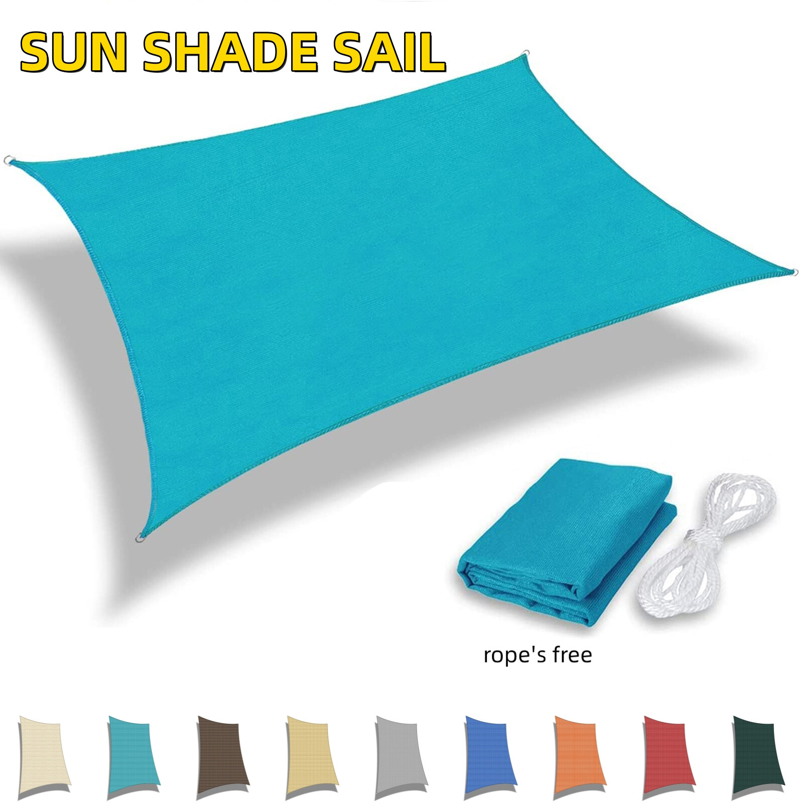 Rectangle Sun Shade Sail Outdoor Canopy Shelter Shade Cover