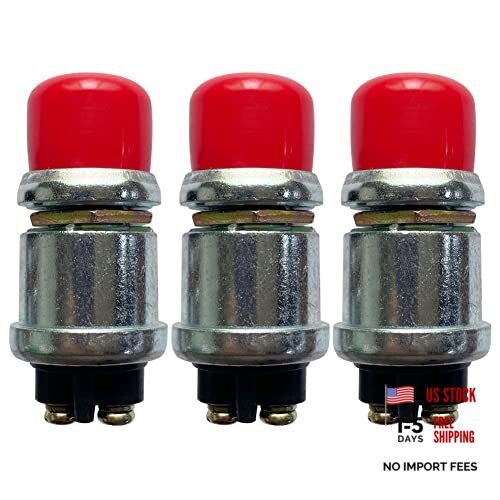Push Button Momentary Starter Switch,  Heavy Duty Momentary Switch for 12V Red