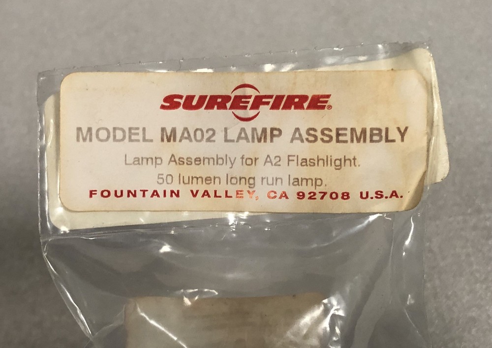 SUREFIRE Model MA02 Lamp Assembly For A2 Flashlight / 50 Lumen NOS