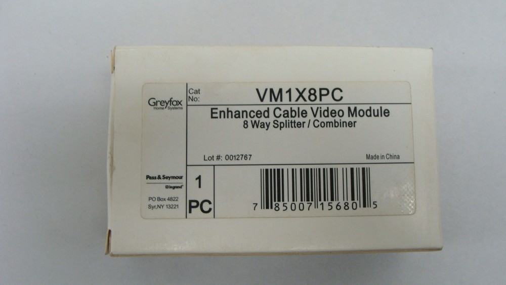 Greyfox VM1X8PC Cable Video Module 8 Way Splitter New NOS