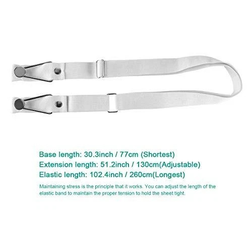 Bed Sheet Holder Straps- Adjustable Fitted Sheet Clips Bed Sheet Fastener